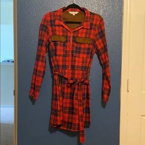 Flannel Dress Long Sleeved